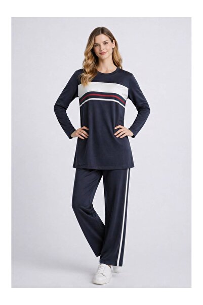 Köşedeki Dükkan Stripe Detailed Long Sleeve Premium Modal Set Women's Summer ...