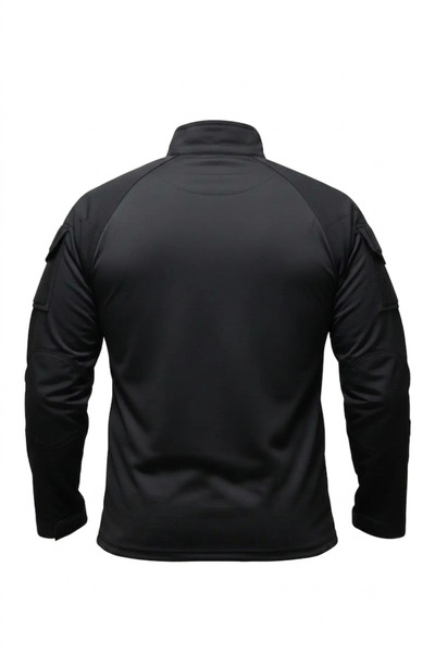 ELMAS TOUCH Black Men's Tactical Kombat T-Shirt - Stretch Fabric Outdoor Hunting and Military Operational Tee Shirt