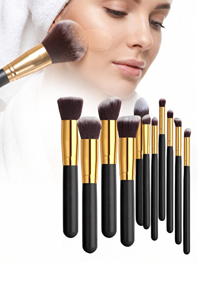 İBOVİA Black Handle 10-Piece Makeup Brush Set New Model 542167