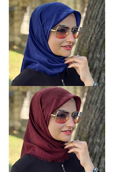 ALDAIYR 2 Pieces of Flamed Cotton Writing Scarf
