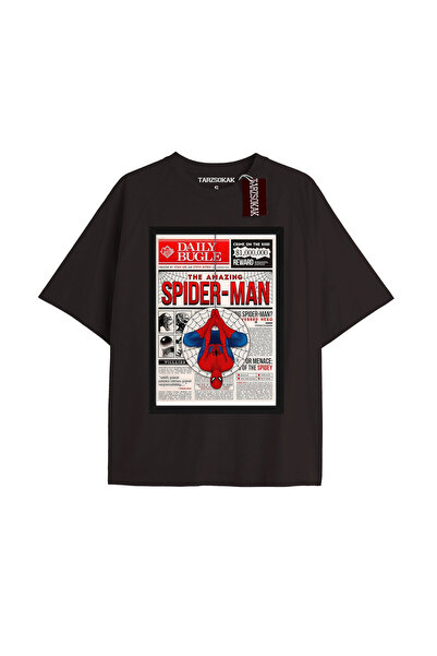 TIMESWASTINGIRL Tricou Spider-Man cu imprimeu de ziar Model No Way Home