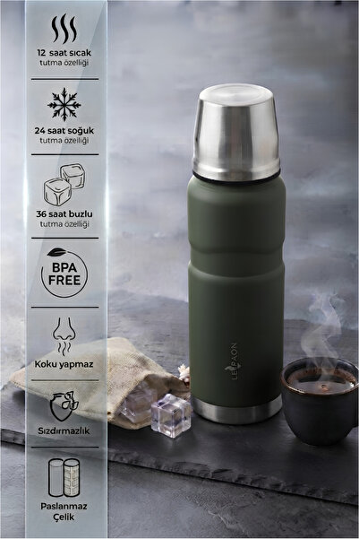 Le Paon 500ml Stainless Steel Thermos Cup with Lid Leakproof Keeps Hot for 24...