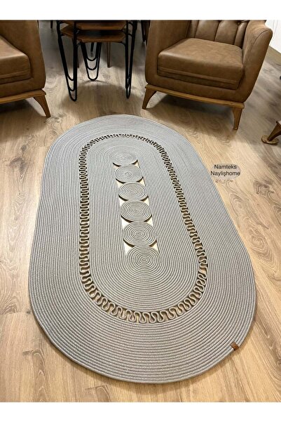 naylişhome Jüt Hasır Gri Salon Mutfak Koridor Kilim Paspas Çeyizlik Hediyelik