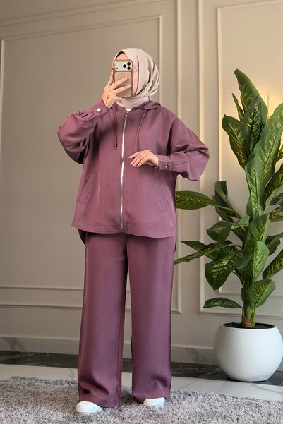 My City 5645 - Stylish Comfortable Cotton Fabric Hooded Casual Women's Set