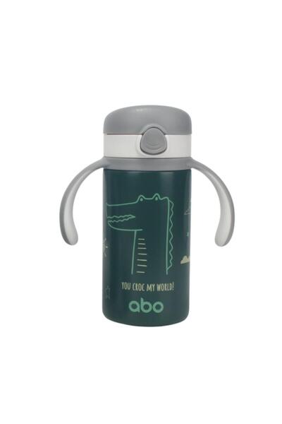 ABO Παγούρι θερμός 280 ml με χερούλι και καλαμάκι abottle YOU CROC MY WORLD