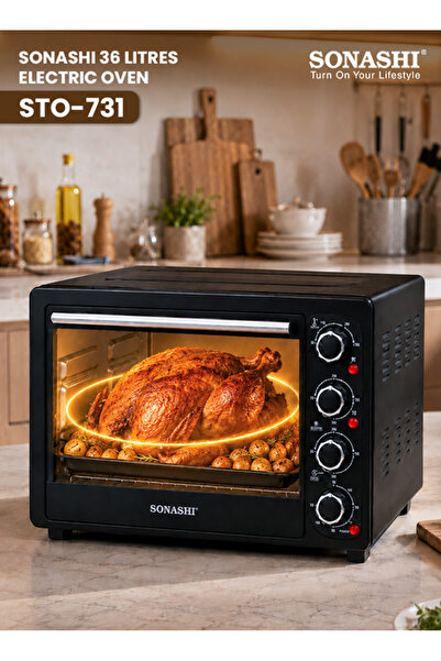sonashi 36L Electric Oven With Convection And Rotisserie Function