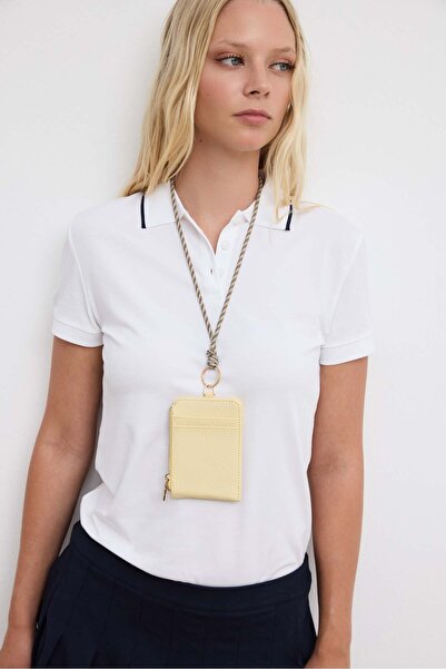 Shule Bags Palm Neck Strap Women's Wallet Butter Yellow