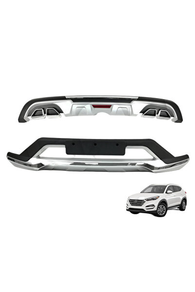 autogp Hyundai tucson ön arka tampon koruması difüzör 2018 2019 2020 1.6 (Kal...