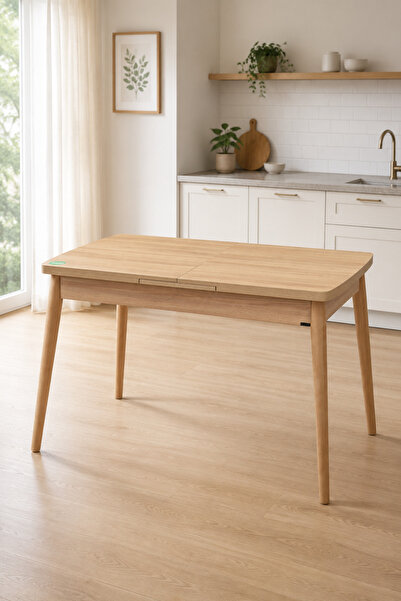 VİLİNZE Vilinze Avanos Ahşap Açılır Kapanır Mdf Mutfak Masası - 70x120+30 cm