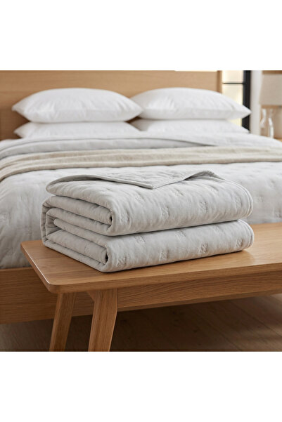 Depomaxx Multi-Purpose Plain Pique Single Size 160X220 Gray * Bedspread