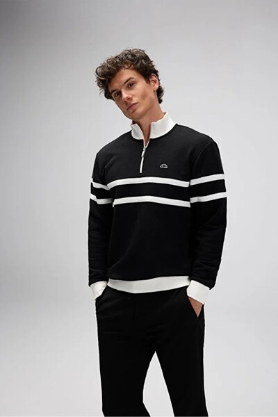 Ellesse Hanorac pentru bărbați cu jumătate de fermoar EM619-BK