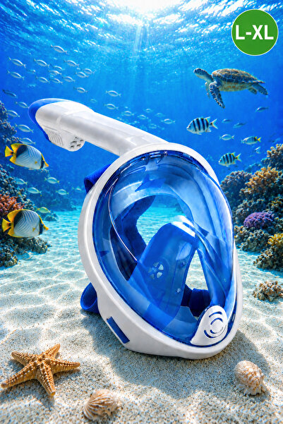 BERMUDA Fullface Maske Snorkel Set - Dalış Maskesi - Tam Yüz Maske - Fullface...
