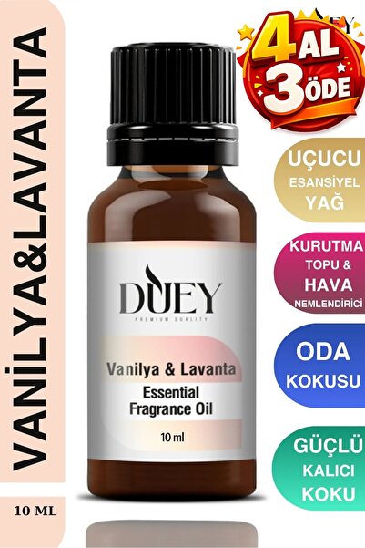 DUEY Vanilya&Lavanta Uçucu Yağ Buhurdanlık Yağı Difüzör Esansı Oda Kokusu Esa...