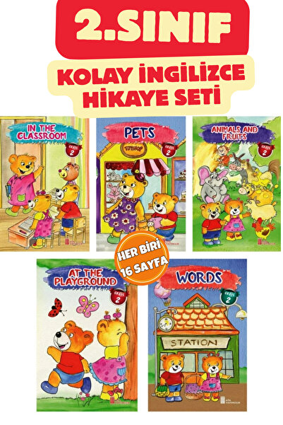 Ata Yayıncılık مجموعة من 5 كتب قصصية باللغة الإنجليزية سيستمتع طلاب الصف الثا...