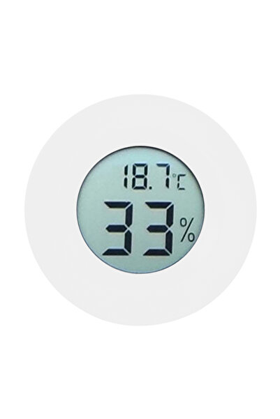 choice2 C Mini Circular Embedded Digital LCD Thermometer Hygrometer Humidity ...