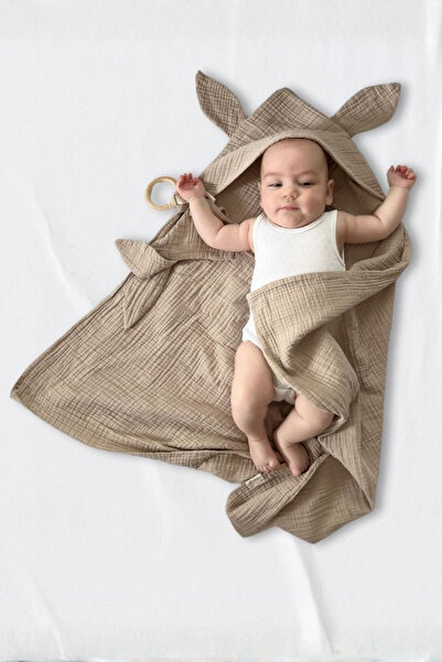 Mom Cherie %100 Pamuk 4 Kat Müslin Kundak Bebek Çocuk Kundak 80x80cm Ördek Na...