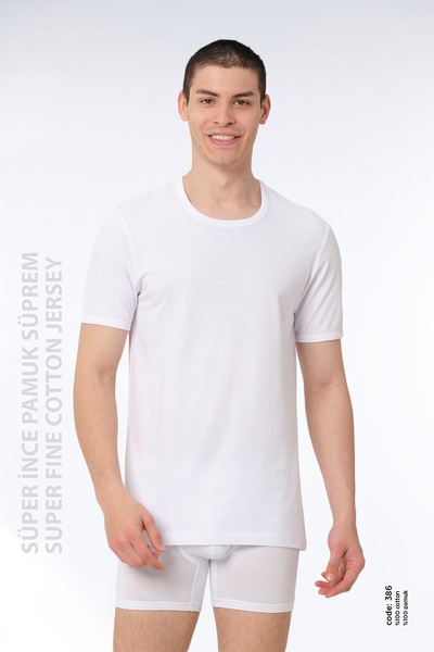 FSM1453 Muška super tanka Pamuk Single jersey majica kratkih rukava 2-dijelna...