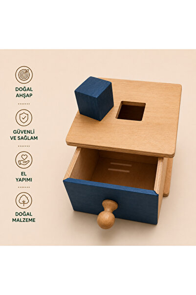 Montessori Gemisi Çekmeceli Karar Kutusu - Küp