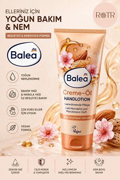 BALEA Badem Yağlı El Kremi 100 ml – Yoğun Nemlendirici, Kuru ve Çatlak Eller ...