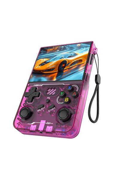Choice1 64GB Pink Retro R36XX WIFI Handheld Video Game Console 3.5 Inch IPS S...