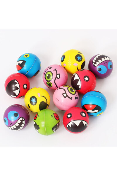 Choice Monster 6pcs 6PCS 6.3cm facial expression foam ball PU extrusion press...