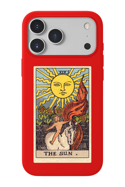 shoptocase iPhone 17 Pro Max/18 Pro Max Uyumlu The Sun Tarot Desenli İçi Süet...
