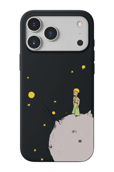 shoptocase iPhone 17 Pro Max Uyumlu Küçük Prens-2 Desenli İçi Süet Lansman Te...