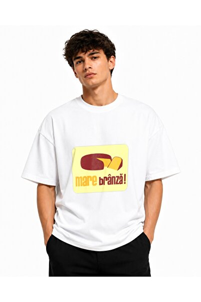 Inscriptie Tricou Unisex Bumbac Premium Casual " Mare branza "
