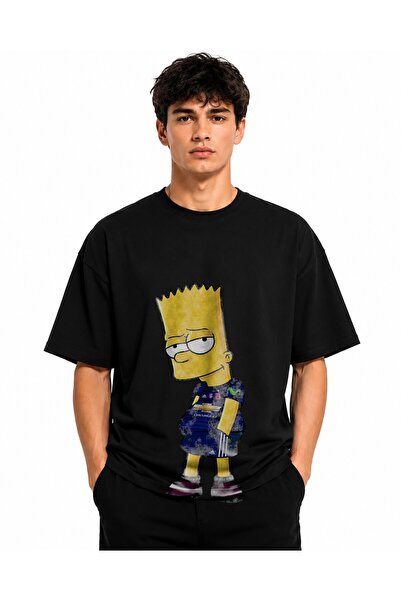 Inscriptie Tricou Unisex Bumbac Premium Casual " Cara Bart Simpson "