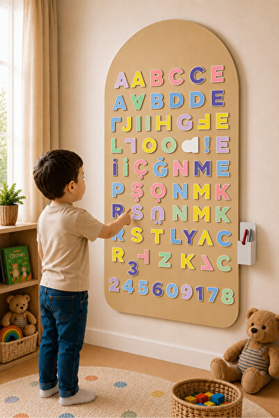 Zigo Toys Manyetik Harfler ve Rakamlar Seti 69 Parça Eğitici Çocuk Oyuncağı