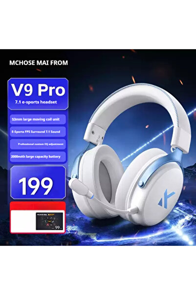 choice2 V9 Pro white blue MCHOSE V9 pro Wireless Bluetooth Headset with Three...