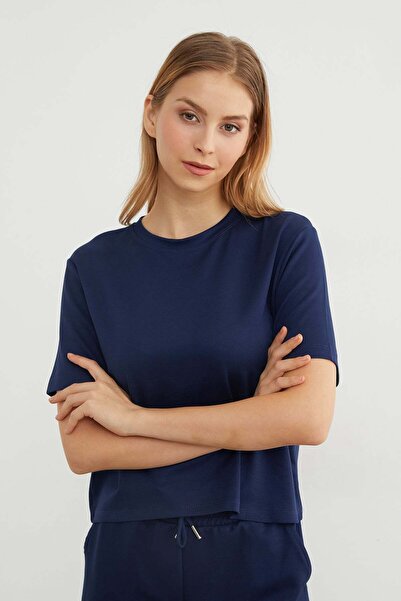Fulla Moda basic guler rotund Tricou modal