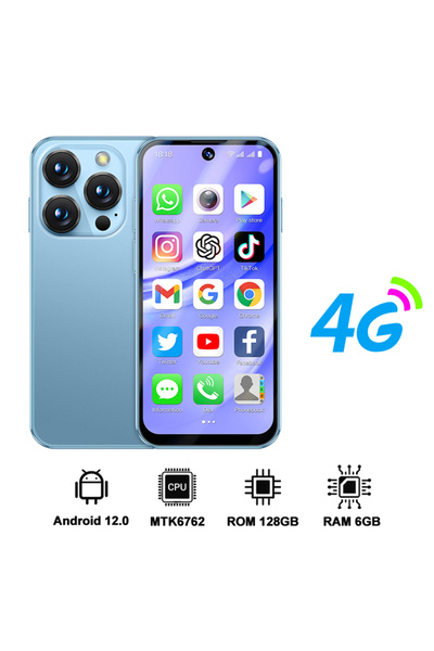 Choice9 blue RAM6G ROM128G SERVO 19PRO 4G Network Mini Smartphone Android12 O...