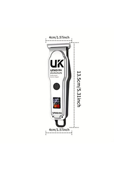 Choice UKX80 silver Professional T Blade Hair Clipper for Men Cordless Electr...