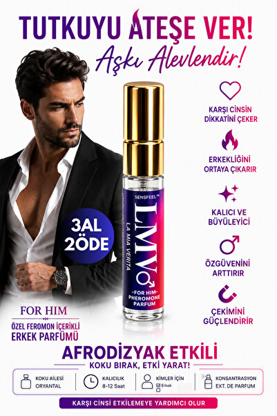 la mia verita Sensfeel™ Erkek Feromon Parfüm 5 ml - Çekicilik Arttırıcı Erkek...