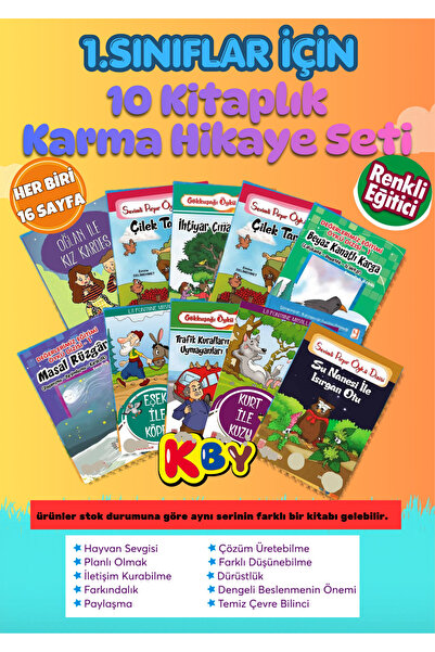 KBY 1.sınıflar Için Okumayı Sevdiren Rengarenk Karma Hikayeler