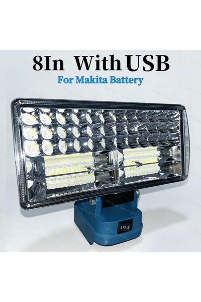 Choice مصباح عمل LED لاسلكي 8 بوصات مع منفذ USB، كشاف LED محمول للعمل والتخيي...