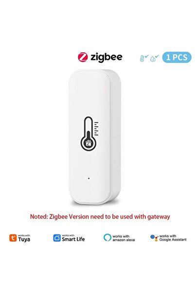 Choice5 1pc Zigbee Tuya Zigbee/WiFi Temperature Humidity Sensor Home Connecte...