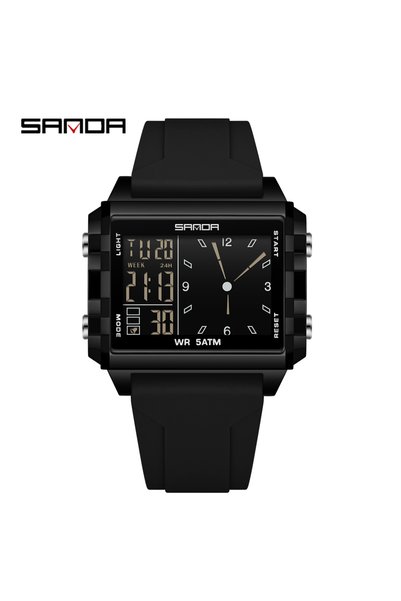 Sanda Black Fashion SADNA New 6273 Women's Electronic Watch Multifunctional S...