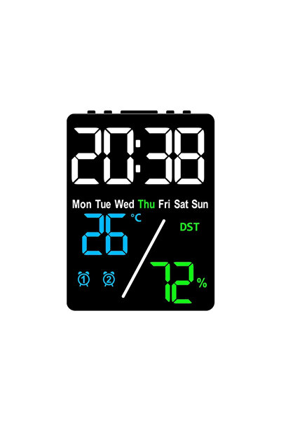 Choice BGBL Digital Alarm Clock TEMP Humidity Date Week Disply 2 Alarm Snooze...