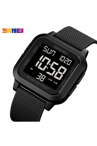 Skmei black 2 Outdoor Sport Watch Men Alarm Chrono Clock 5Bar Waterproof Watc...