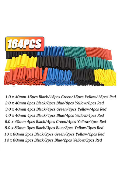 Choice 164PCS tubings 1160/580/164PCS Heat Shrink Tubing Kit Wire Shrinking W...
