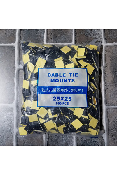 Choice1 500Pcs 25x25 Black Cable Tie 250/500/1000Pcs Cable Base Black And Whi...