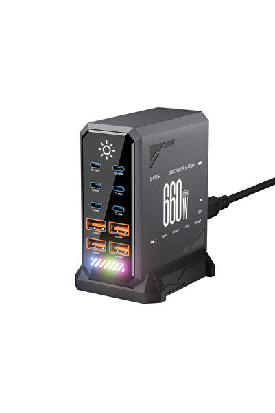 Choice AU Plug Purple Gary 660W GaN USB C Charger Station 10 Port Fast Charge...