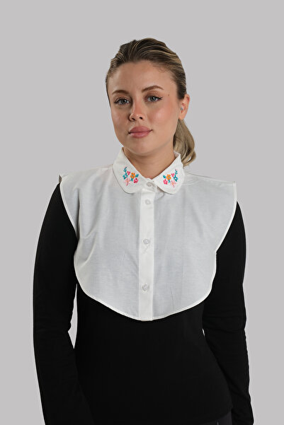 HÜRREMBONE SARAYDAN GELEN GÜZELLİK Cream Shirt Collar Neck Collar Terikoton E...