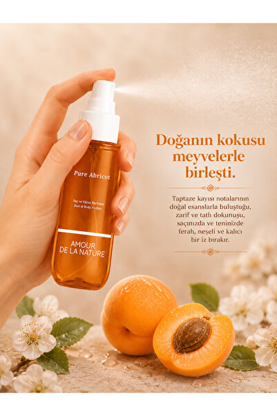 AMOUR DE LA NATURE Pure Abricot Saç ve Vücut Parfümü 100ml Edp