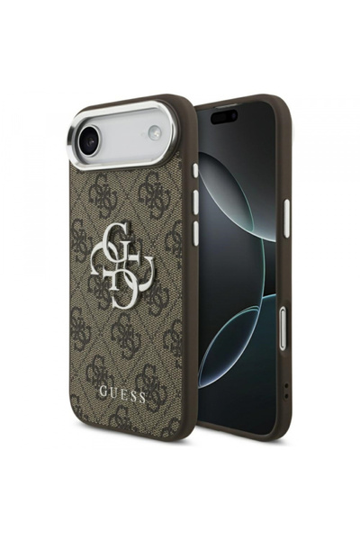 Apple Husa pentru iPhone 17 Air, Guess, Big 4G Logo Classic, Maro Argintie