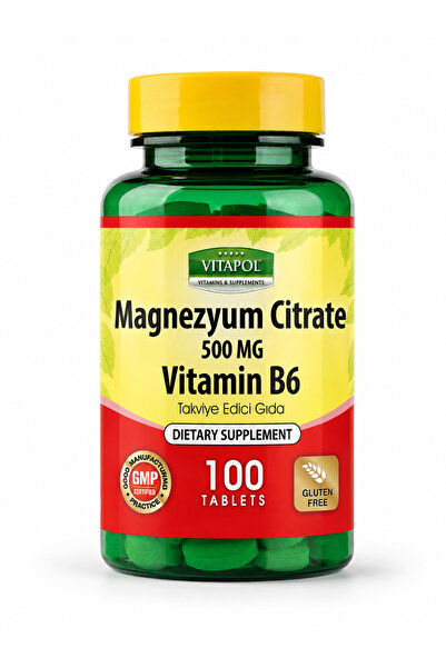 Vitapol Magnezyum Sitrat 500 Mg B6 Magnesium Citrate