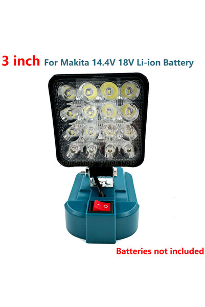 Choice مصباح عمل LED لاسلكي جديد مقاس 3 بوصات لـ Makita، يعمل ببطارية ليثيوم ...