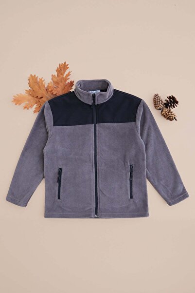 Fulla Moda Parachute Fabric Detailed Fleece Boys' Sweatshirt